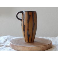 Keramik Vase Braun Made in 1960-Er Jahren in Design Retro von Vintegelane