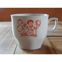 Kindergeschirr, Kaffee Oder Teebecher, Milchbecher, Epoche Rpr Geschirr, Kinder Made In von Vintegelane