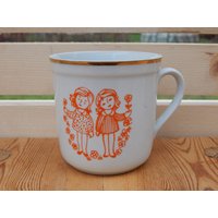 Kindergeschirr, Kaffee Oder Teebecher, Milchbecher, Epoche Rpr Geschirr, Kinder Made In von Vintegelane