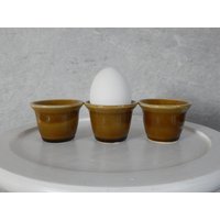 Set Von 3 Vintage Stavangerflint Eierbecher Norwegen Keramik Skandinavisch Geschirr 1950Er Jahre von Vintegelane