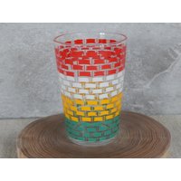 Trinkglas Geflochtenes Dekor Glaswaren Glas Tumbler 1970Er Jahre von Vintegelane