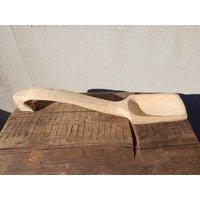 Vintage Großer Unfertiger Holzlöffel Handgemachter Rustikaler Küchendekor Hölzerner Löffel-Landliche Küche von Vintegelane