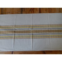 Vintage Leinen Tischdecke Retro Wohndekor Rustikale Handgewebte/Dekor 1960 S von Vintegelane
