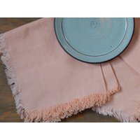 Vintage Rosa Stoffservietten 4Er Set Servietten Retro Home Decor/ Decor 1980Er Jahre Selbstgemacht von Vintegelane