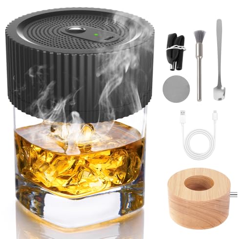 Vinteky Elektrischer Whisky-Räucherofen (wiederaufladbar über USB) | Tragbares Räucherset für Cocktails für Männer/Vater (Geburtstag, Weihnachten) von Vinteky