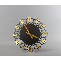 Mitte Jahrhundert Starburst Wanduhr Von Primus Deutschen Jahrgang Kitchen Clock - 1960Er Jahre von Vinteology
