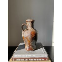 Vintage Fat Lava Brutalist Vase Bronze Braun Jasba West German Pottery von Vinteology
