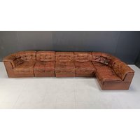 Vintage Modulares Patchwork Ledersofa Ds11 Von Desede, 1960Er - Mid Century Sofagarnitur Braune Ledersofagarnitur von Vintiquesmidcentury