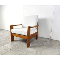 Vintage Sessel Aus Kiefernholz, 1960Er Jahre - Boucle Mid Century von Vintiquesmidcentury