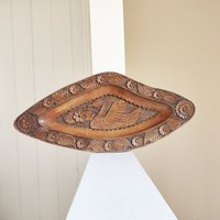 Vintage Teak Schale/Schwan Aus Den 70Er Jahren | 32 X 72 cm von VintologyUK