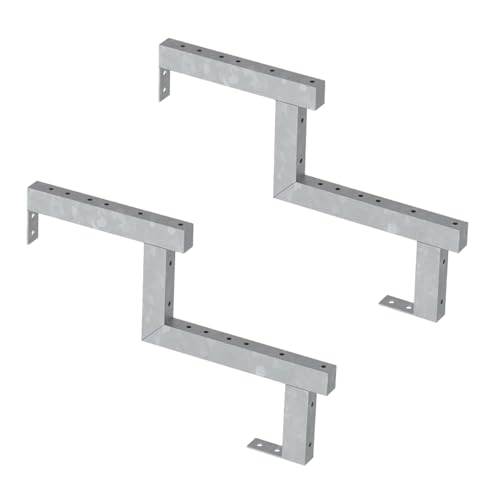 2er Set Stahl Treppenwange 2 Stufen - Option für Setzstufen-Höhe 34cm 2er Set Stahl Treppenwange 2 Stufen - Option für Setzstufen-Höhe 34cm von Vinuovo
