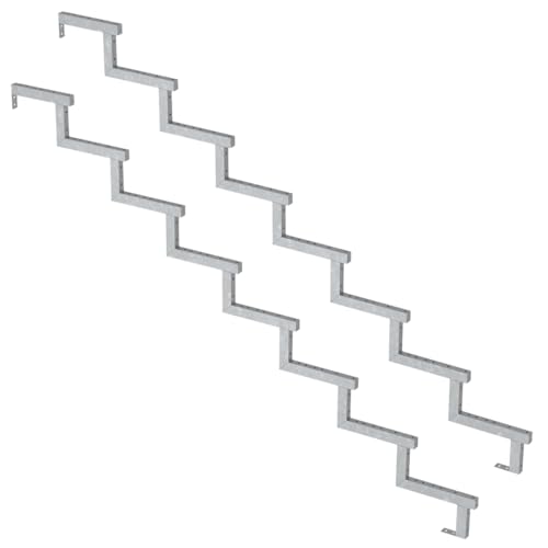 Vinuovo - 2er Stahl Treppenwange 8 Stufen Höhe 136cm - Tiefe 203cm Vinuovo - 2er Stahl Treppenwange 8 Stufen Höhe 136cm - Tiefe 203cm von Vinuovo