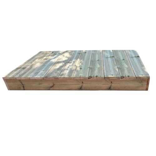 Stufenleiter, modular, Holz, für die Erstellung Ihrer Treppe oder Gartentreppe durch Stapeln – Vinuovo – 10 Bretter B 80 cm H 17 cm von Vinuovo