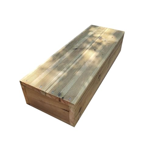 Stufenleiter aus Holz für die Erstellung Ihrer Treppe oder Gartentreppe durch Stapeln – Vinuovo – 2 Bretter B 100 cm H 17 cm von Vinuovo