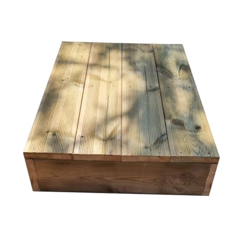 Stufenleiter aus Holz für die Erstellung Ihrer Treppe oder Gartentreppe durch Stapeln – Vinuovo – 4 Bretter B 120 cm H 17 cm von Vinuovo