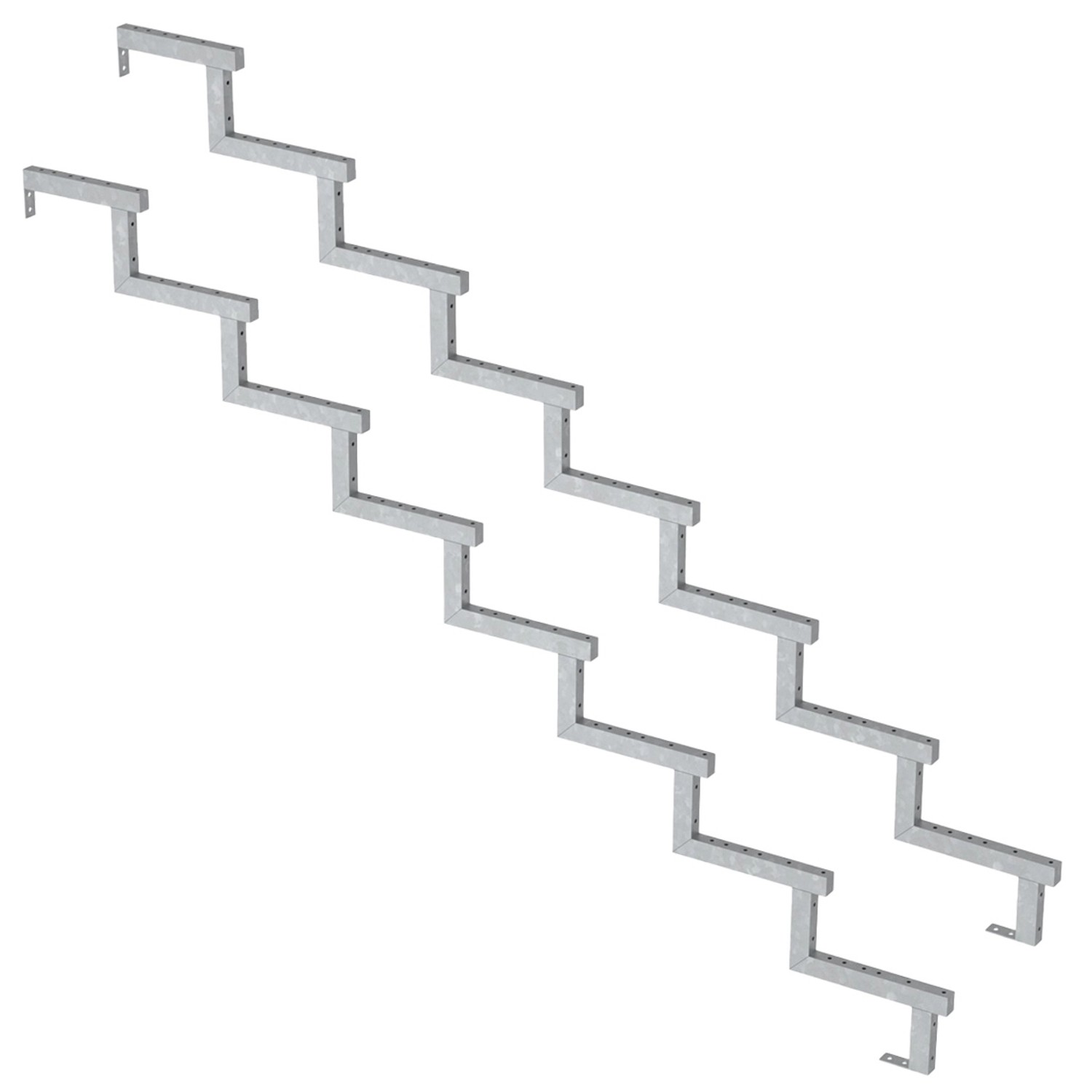 Vinuovo 2er Set Stahl Treppenwange 8 Stufen Option für Setzstufen 136cm Vinuovo 2er Set Stahl Treppenwange 8 Stufen Option für Setzstufen 136cm von Vinuovo