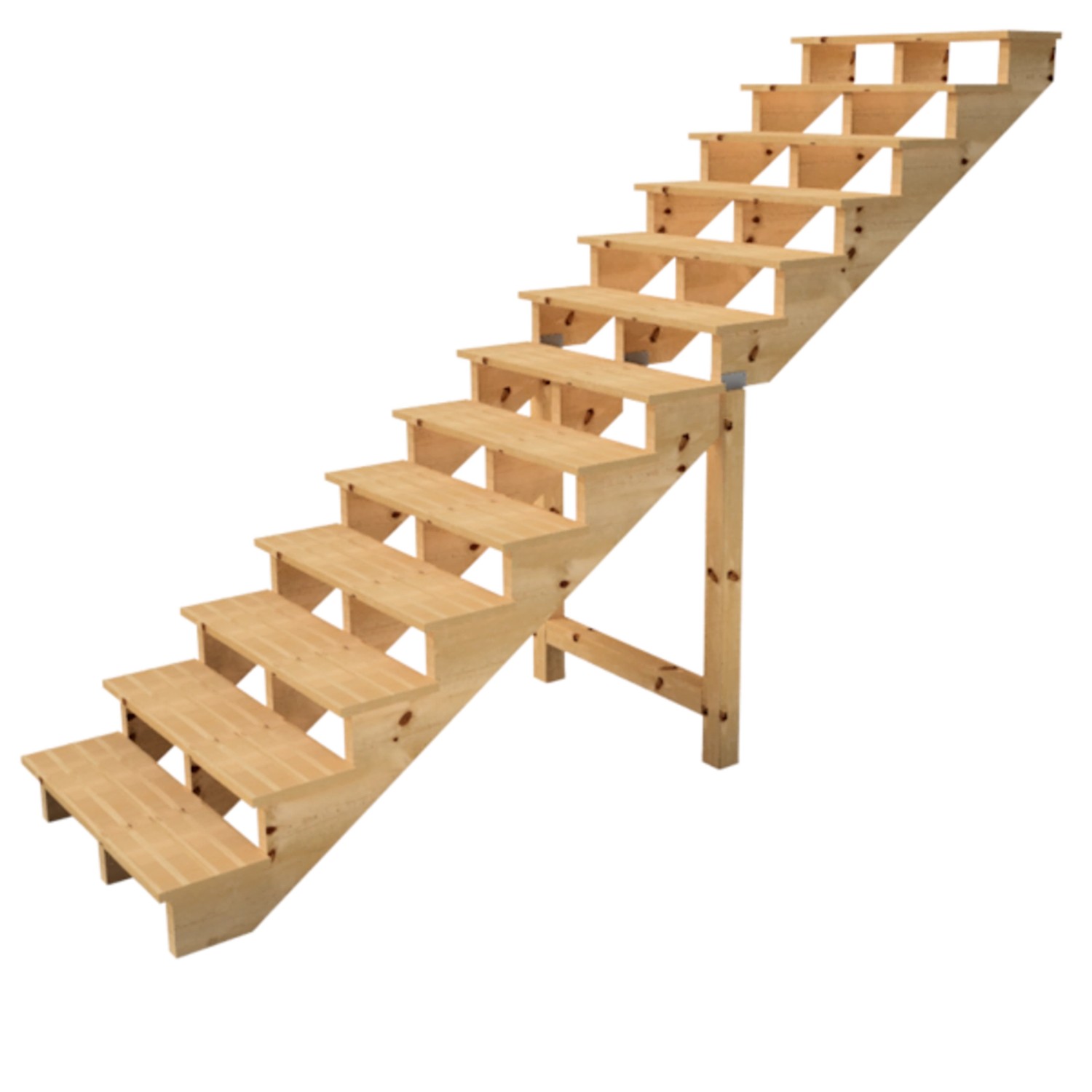 Vinuovo Holztreppe 13 Stufen 120cm ohne Setzstufen Vinuovo Holztreppe 13 Stufen 120cm ohne Setzstufen von Vinuovo