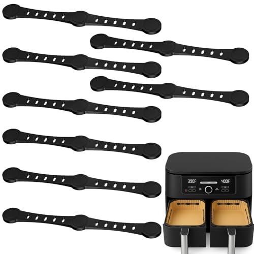 Vinuwu 8 Stück Magnete für Airfryer Backpapier Silikon - 12cm Lang, Befestigung für Heißluftfritteuse Zubehör, Einfache Anwendung, Passend für Single & Dual Basket Air Fryer Vinuwu 8 Stück Magnete für Airfryer Backpapier Silikon - 12cm Lang, Befestigung für Heißluftfritteuse Zubehör, Einfache Anwendung, Passend für Single & Dual Basket Air Fryer von Vinuwu