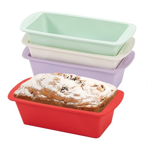 Vinuwu 4 Stück Silikon Backform, Klein Brotbackform 20 x 9.5 x 5.5cm, Kuchenform Rechteckig Kastenform Tortenform Toastbrot, Airfryer Silikonformen Brotformen Zum Backen Zubehör Set Vinuwu 4 Stück Silikon Backform, Klein Brotbackform 20 x 9.5 x 5.5cm, Kuchenform Rechteckig Kastenform Tortenform Toastbrot, Airfryer Silikonformen Brotformen Zum Backen Zubehör Set von Vinuwu
