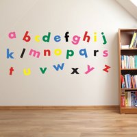 A Bis Z Alphabet Wand Aufkleber Kinder Kindergarten Spielen Zimmer Home Art Deko Abnehmbare Handgemachte Schule Schlafzimmer Hell Vc-A07 von VinylConceptCompany