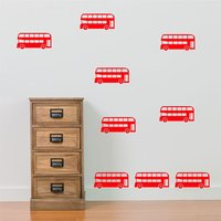 London Bus Pack 9 Alten Stil Busse Transportieren Neue Kinder Wand Aufkleber Decals B7 von VinylConceptCompany