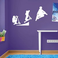 Stunt Scooter Rampe Springen Kinder Art Street Wand Aufkleber Decals A109 von VinylConceptCompany