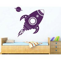 Kinderzimmer Wand Aufkleber Raketen Und Planeten Platz Vinyl Schlafzimmer Dekor Chu1333 von VinylDecals2U