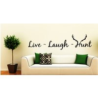 Live Lachen Jagd Wandtattoo - Jagd-Dekor Hirschgeweih Aufkleber Lachen-Jagd-Vinyl-Wall-Art-Chu1237 Live Lachen Jagd Wandtattoo - Jagd-Dekor Hirschgeweih Aufkleber Lachen-Jagd-Vinyl-Wall-Art-Chu1237 von VinylDecals2U