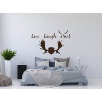 Live Lachen Jagd Wandtattoo - Jagd-Dekor Hirschgeweih Aufkleber Lachen-Jagd-Vinyl-Wall-Art-Chu1241 Live Lachen Jagd Wandtattoo - Jagd-Dekor Hirschgeweih Aufkleber Lachen-Jagd-Vinyl-Wall-Art-Chu1241 von VinylDecals2U