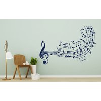 Musik Wandtattoa Musiknoten Aufkleber Treble Clef Vinyl Studio Home Decor Schlafzimmer Chu243 von VinylDecals2U