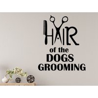 Pflege Salon Logo/Wand Aufkleber Haar Der Hunde Vinyl-Aufkleber Home Decor Kunst Wandbild Ms539 von VinylDecals2U