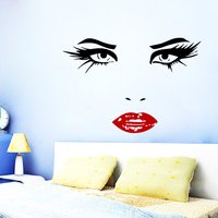 Wand Aufkleber Friseur Haar Beauty Salon Vinyl Perfekte Frau Gesicht Home Decor Fenster Abziehbilder Wohnheim Wohnzimmer Na203 von VinylDecals2U