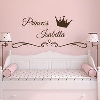 Wand-Aufkleber-Name Personalisierte Benutzerdefinierte Aufkleber Vinyl Home Decor Krone Prinzessin Kunst Wandbild Kinderzimmer Mädchen Schlafzimmer von VinylDecals2U