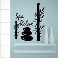 Wand Aufkleber Spa Entspannen Bambus Vinyl Spa Beauty Salon Home Dekor Bad Kunst Modern Design Wandbilder Innen Ms410 von VinylDecals2U