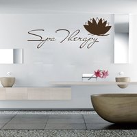 Wand Aufkleber Spa Therapie Lotus Blumen Vinyl Spa Beauty Salon Kunst Home Dekor Bad Modern Design Wandbilder Innen Ms409 von VinylDecals2U