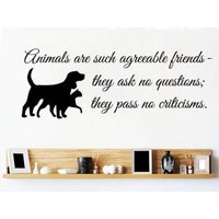 Wand Aufkleber Tiere Sind So Angenehm Zitat Katze Hund Pflege Salon Vinyl Kinderzimmer Pet Shop Home Decor Ms76 von VinylDecals2U