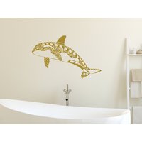 Wand Aufkleber Vinyl-Aufkleber Bad Kinderzimmer Ferienhaus Dekor Kunst Wandbild Ms748 Wal von VinylDecals2U