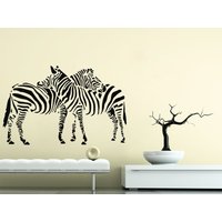 Wand Aufkleber Zebra Umarmung Liebe Vinyl Kinderzimmer Schlafzimmer Home Decor Wohnzimmer Innen Kunst Wandbild Eg87 von VinylDecals2U