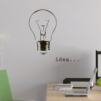 Wand Aufkleber Zitat Idee Licht Lampe Vinyl Kinderzimmer Zuhause Kunst Schlafzimmer Home Decor Interior Design Wandbild Eg12 von VinylDecals2U