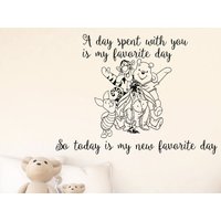 Wand-Aufkleber-Zitat - Zitat Kinderzimmer Aufkleber Vinyl-Aufkleber Kunst-Home Decor Winnie The Pooh Und Freunde Wand Dekor Ms324 von VinylDecals2U