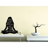 Wandtattoa Spruch Relax Calm Down Your Mind Aufkleber Yoga Meditation Sport Vinyl Home Decor Schlafzimmer Interior Design Kunst Wandbild Ms627 von VinylDecals2U
