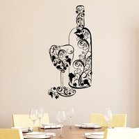 Wandtattoos Weinglas Aufkleber Vinyl Home Decor Interior Design Küche Cafe Restaurant Ms494 von VinylDecals2U