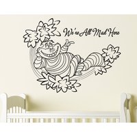 Wir Sind Alle Verrückt Hier Wandtattoo Alice Im Wunderland Kinderzimmer Aufkleber Cheshire Cat Vinyl Baby Zimmer Schlafzimmer Kunst Home Decor Ms524 Wir Sind Alle Verrückt Hier Wandtattoo Alice Im Wunderland Kinderzimmer Aufkleber Cheshire Cat Vinyl Baby Zimmer Schlafzimmer Kunst Home Decor Ms524 von VinylDecals2U