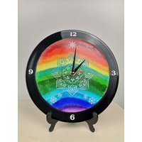 Regenbogen-Uhr - 30.48cm von VinylRecClocks