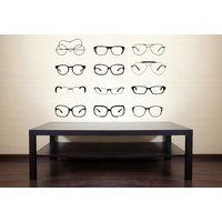 Wandtattoo Brille, Optometrie Dekoration, Augenoptiker Dekor, Büro Design, Sehtafel Geschenk, Dekorative Brille Kunst, Haus, Arzt von VinylWallAccents