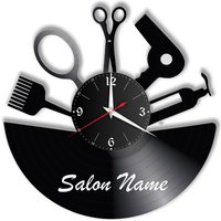 Friseur Schallplattenuhr Vinyl Retro Wanduhr Mit Wunschnamenindividuell, Geschenk, Wohnzimmer, Geburtstag, Made in Germany Friseur Schallplattenuhr Vinyl Retro Wanduhr Mit Wunschnamenindividuell, Geschenk, Wohnzimmer, Geburtstag, Made in Germany von VinylclockFranken