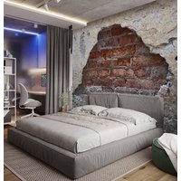 3D Gips Crushed Beton Backstein Wand Hintergrund Aufkleber Vinyl Tapete Wandbild Schlafzimmer Selbstklebend Exklusives Design Fotowandpapier von VinylicStickersShop