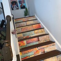3D Stein Deko Klebefolie Stair Riser Panels Treppenaufsteher Aufkleber Wandbild Foto Vinyl Tapete Abnehmbar von VinylicStickersShop
