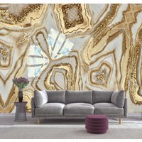 Gold Marmor Glitzer Muster Abnehmbar Wand Wandbild - Selbstklebend Aufkleber Stoff Peel & Stick Beauty Studio Tapete von VinylicStickersShop