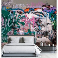 Graffiti Street Art Tapete Design Loft Schlafzimmer Beauty Salon Wandbild Exklusives Fototapete von VinylicStickersShop